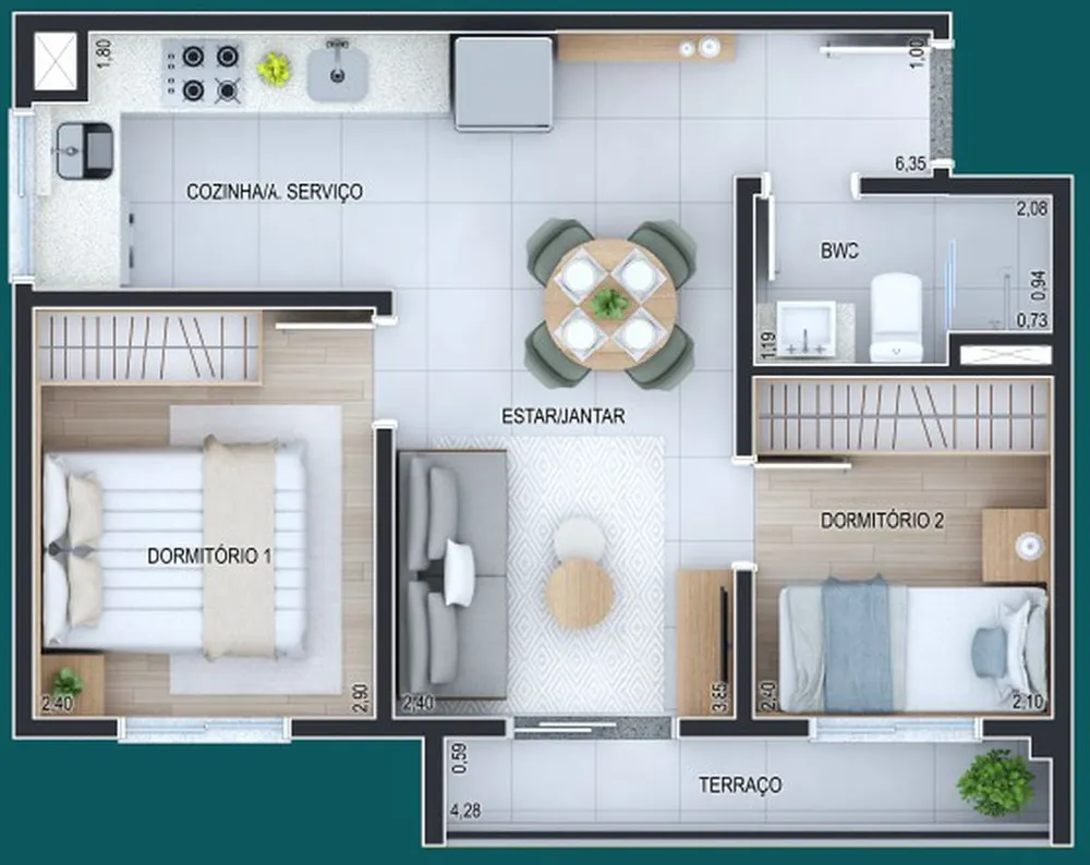Apartamento, 3 quartos, 83 m² - Foto 8