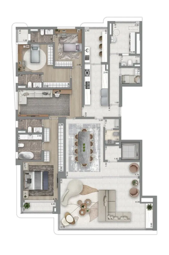Apartamento, 4 quartos, 259 m² - Foto 6