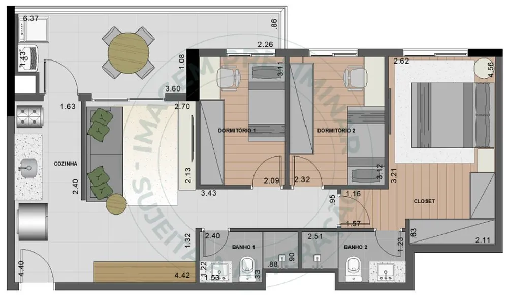 Apartamento, 2 quartos, 63 m² - Foto 12