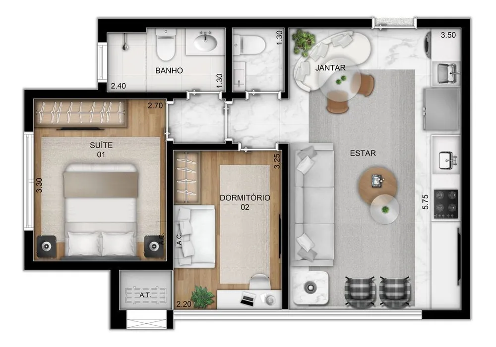 Kitnet-Studio, 28 m² - Foto 21
