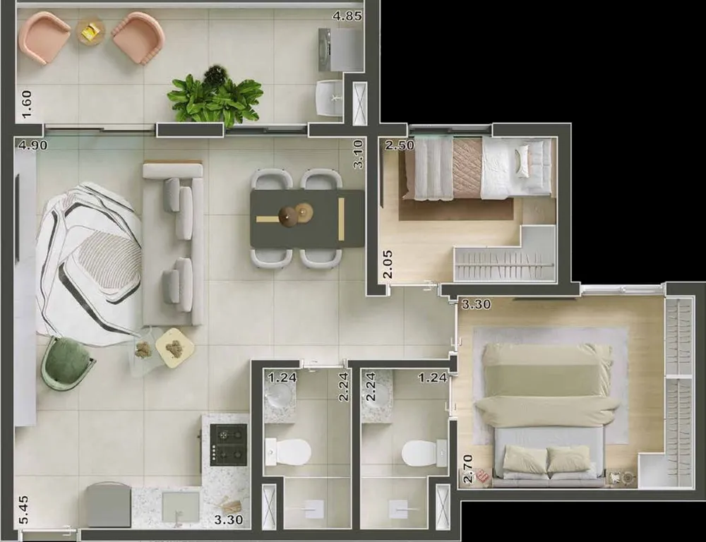 Apartamento, 2 quartos, 37 m² - Foto 4