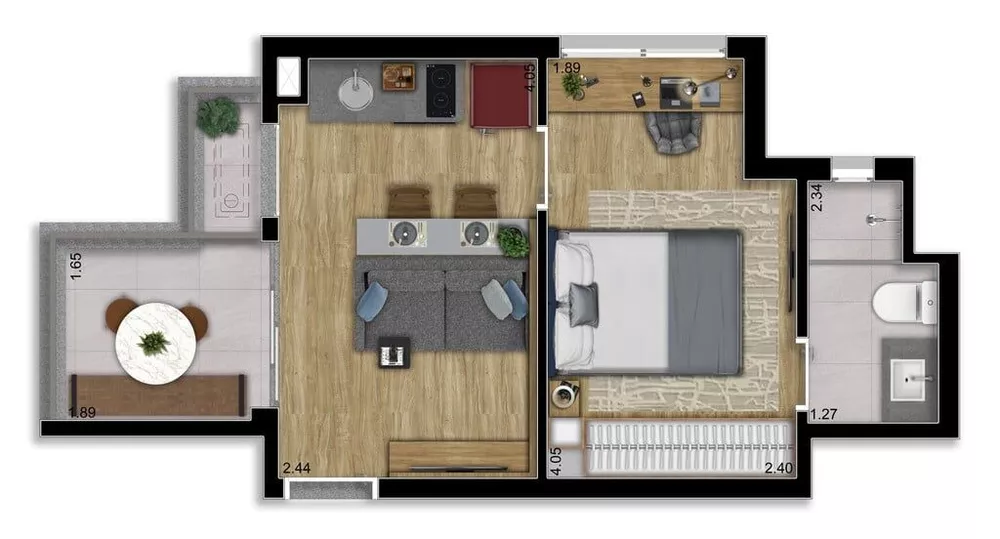 Kitnet-Studio, 27 m² - Foto 24