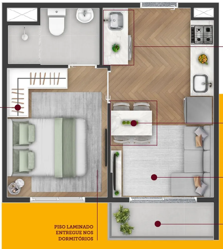 Apartamento, 2 quartos, 34 m² - Foto 12