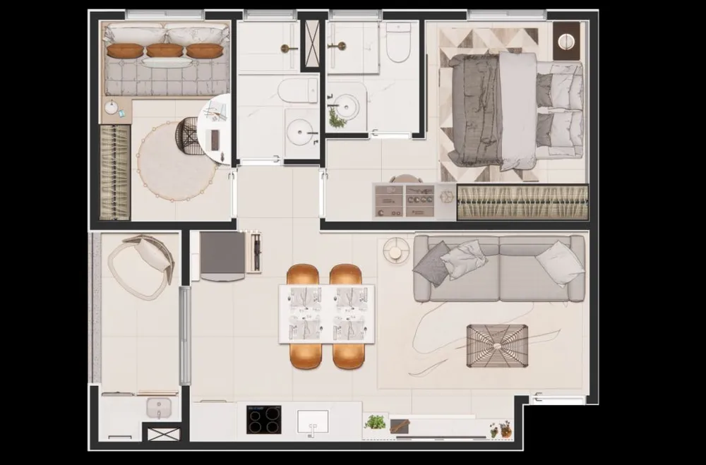 Apartamento, 2 quartos, 44 m² - Foto 6