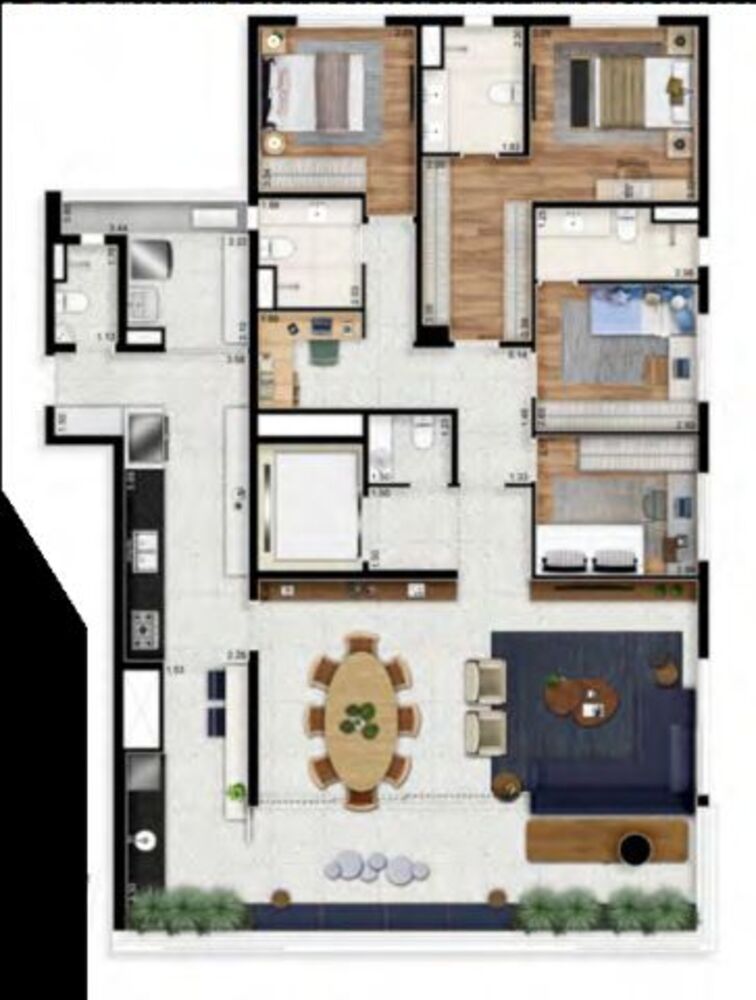 Apartamento, 3 quartos, 140 m² - Foto 1