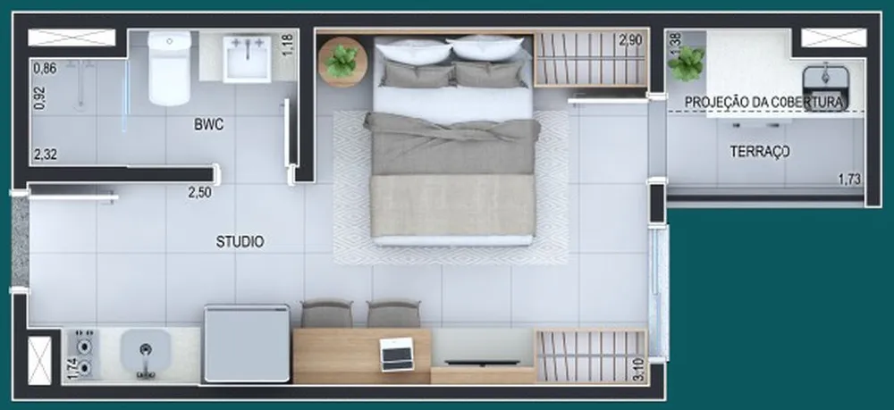 Apartamento, 2 quartos, 39 m² - Foto 11