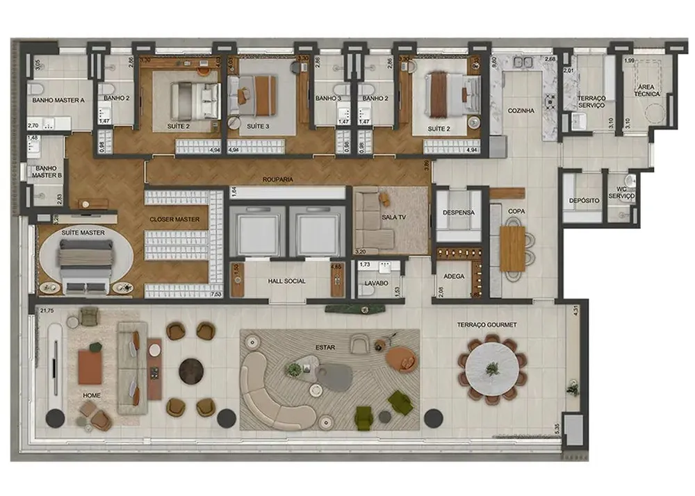 Apartamento, 4 quartos, 372 m² - Foto 12