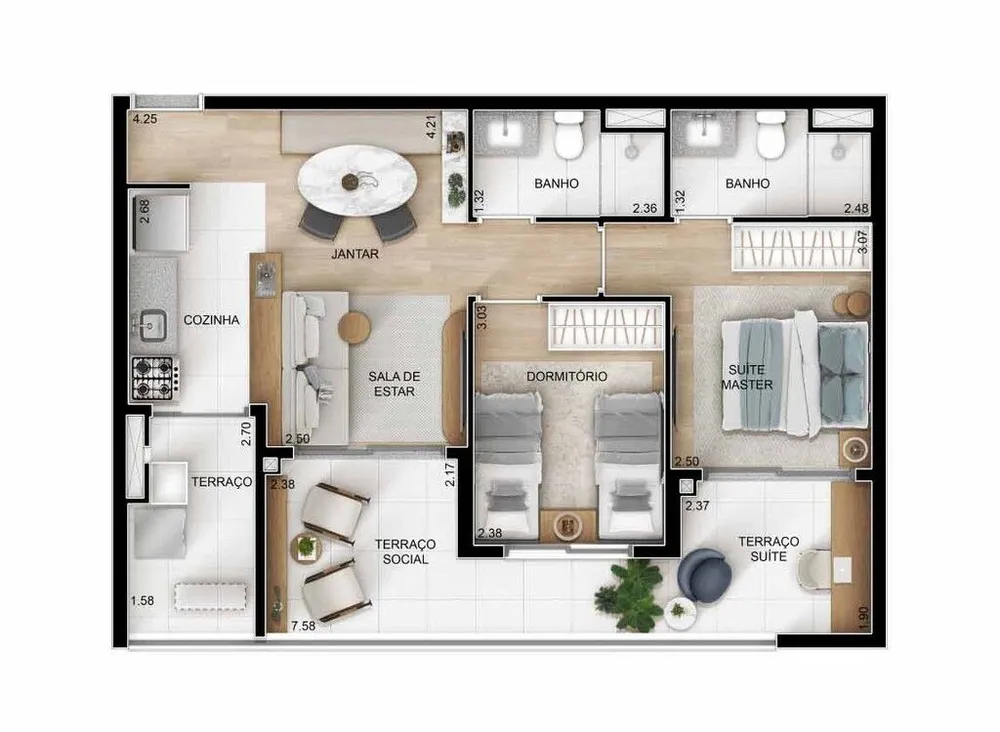 Apartamento, 2 quartos, 65 m² - Foto 20