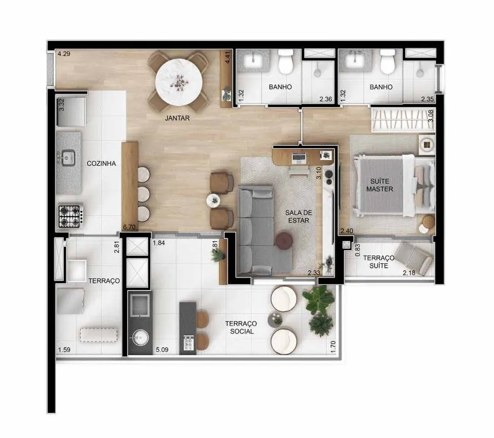 Apartamento, 2 quartos, 65 m² - Foto 19