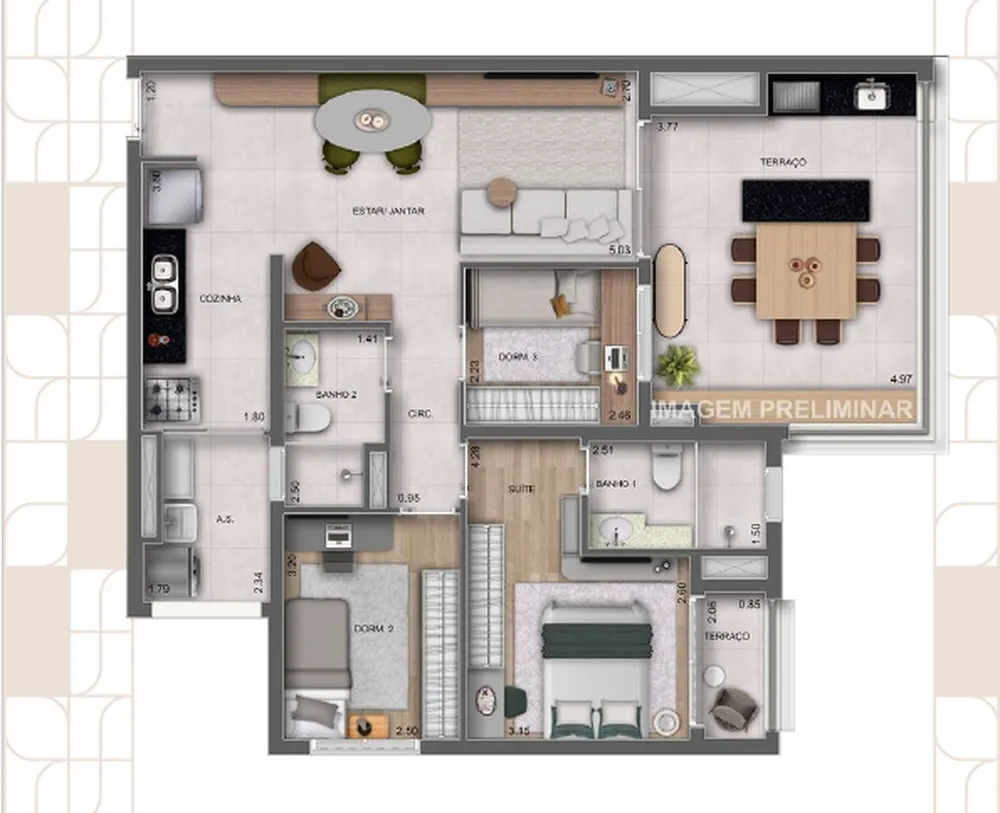 Apartamento, 2 quartos, 52 m² - Foto 3