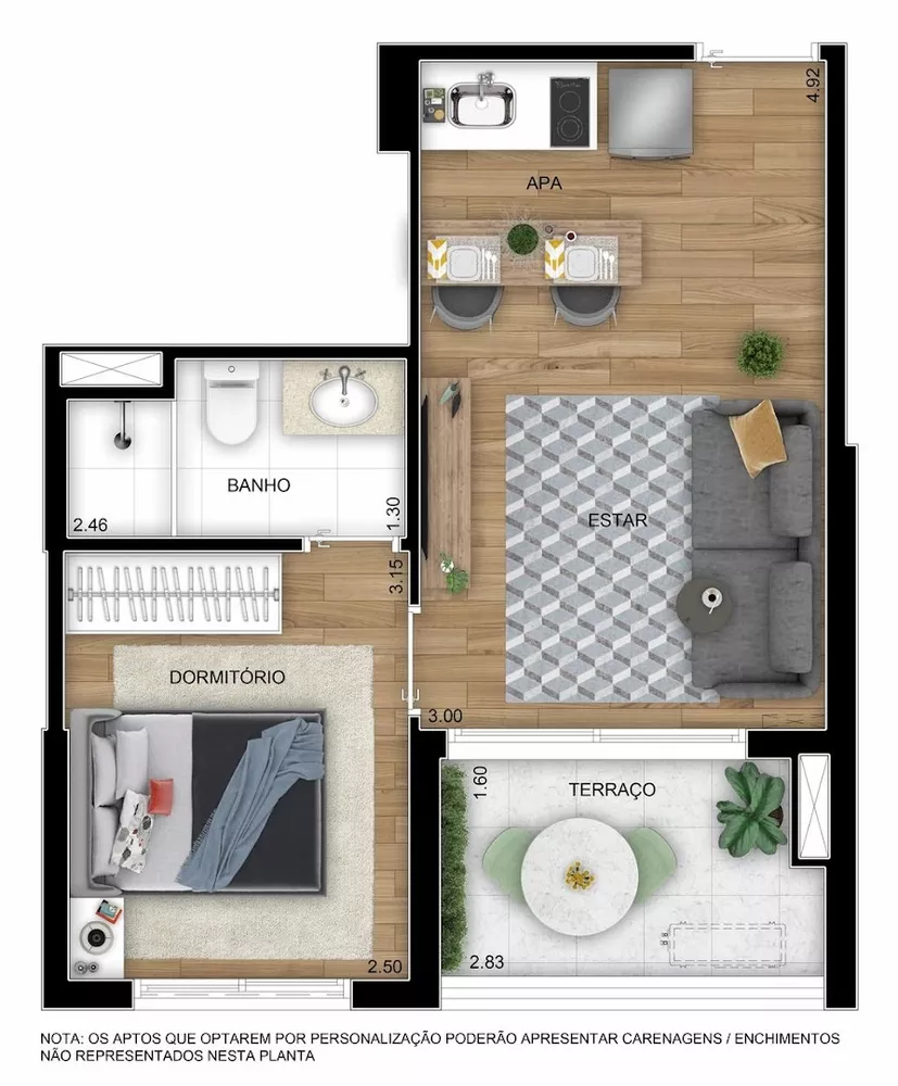 Apartamento à venda com 2 quartos, 128m² - Foto 3