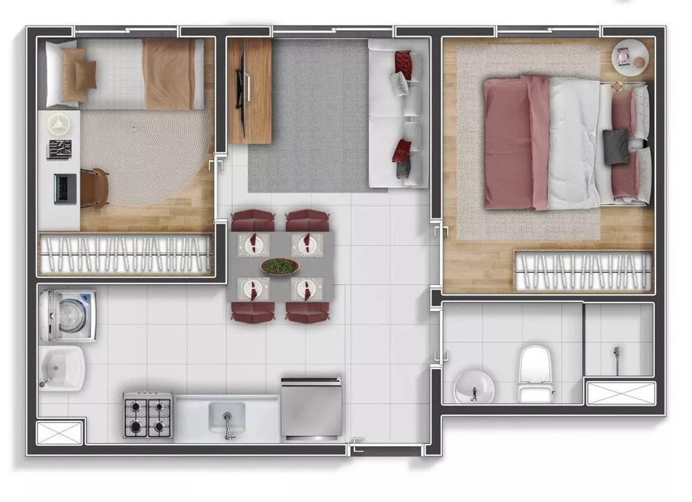 Apartamento, 2 quartos, 33 m² - Foto 6