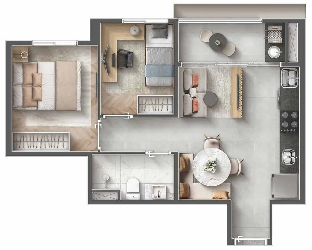 Apartamento, 2 quartos, 38 m² - Foto 6