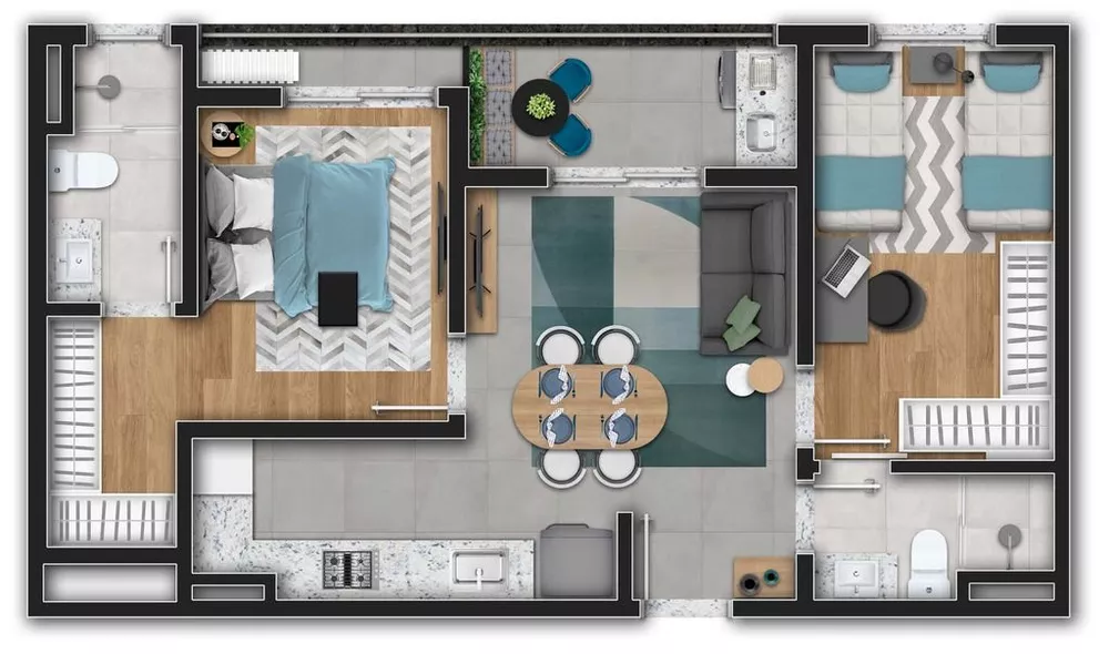 Apartamento, 2 quartos, 53 m² - Foto 47