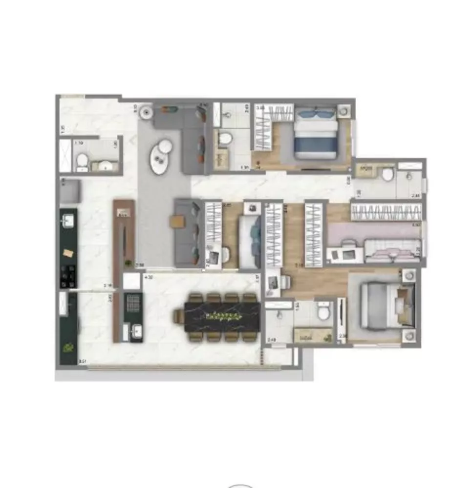 Apartamento, 3 quartos, 186 m² - Foto 4
