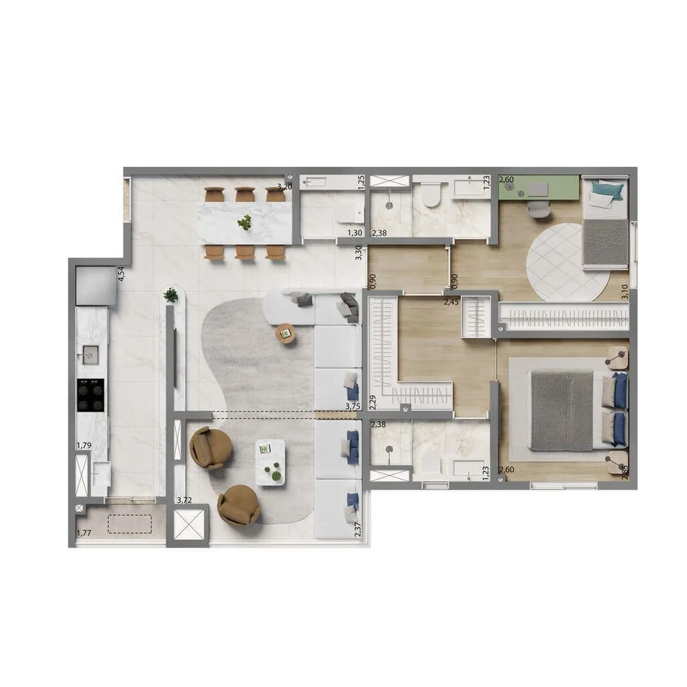 Apartamento, 3 quartos, 102 m² - Foto 4