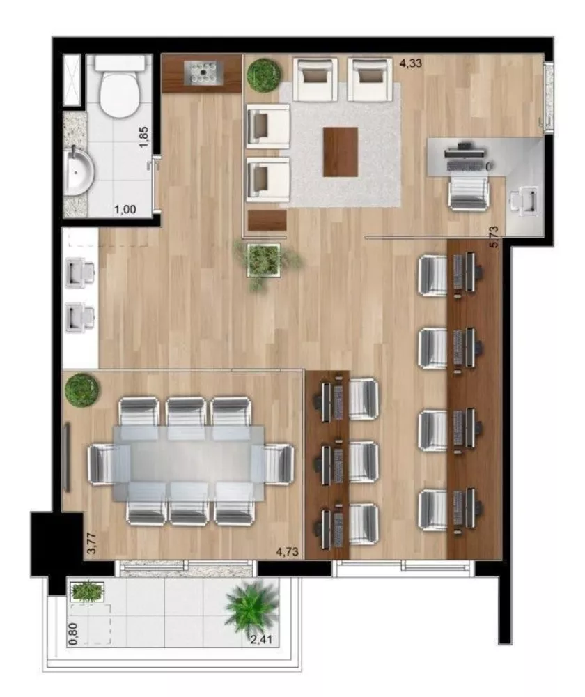 Sala-Conjunto, 39 m² - Foto 11