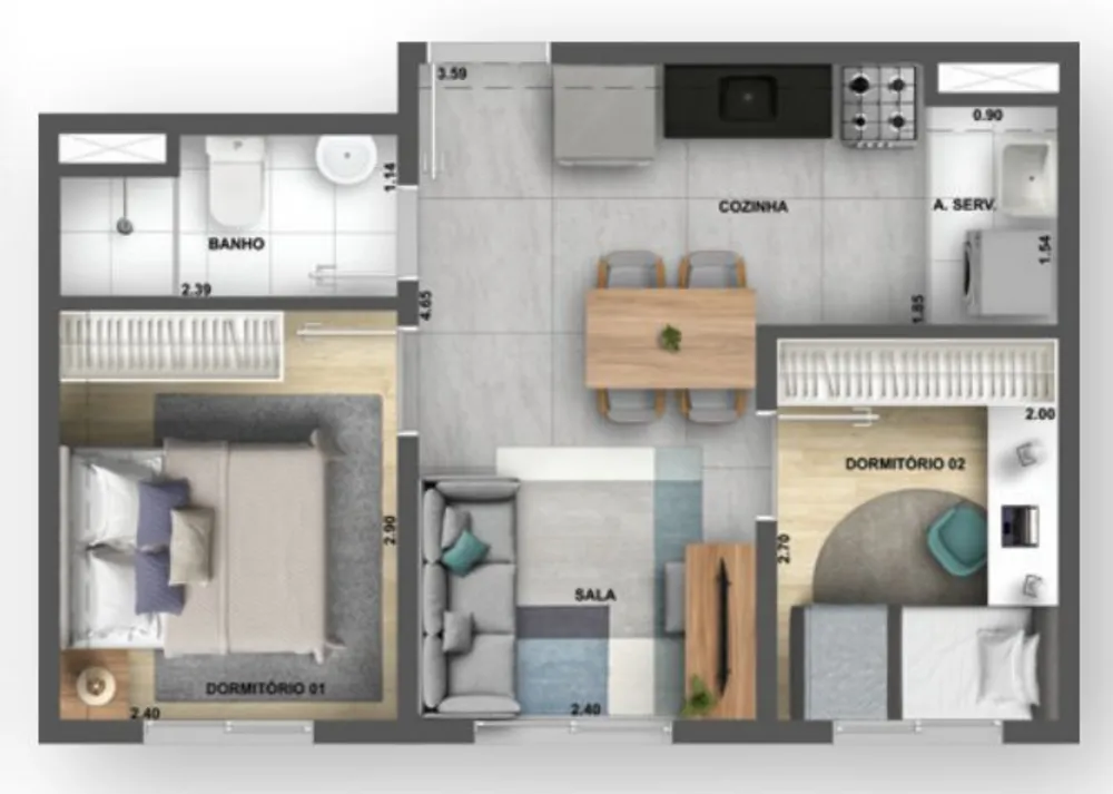 Apartamento, 35 m² - Foto 3