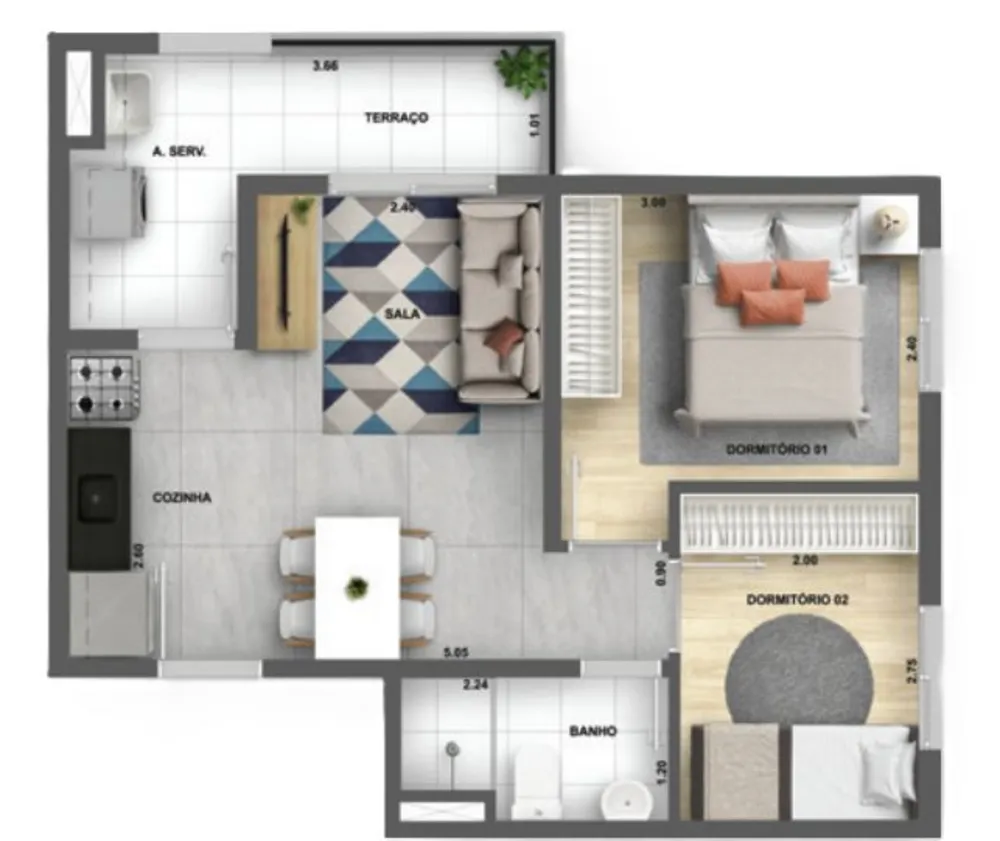 Apartamento, 35 m² - Foto 1