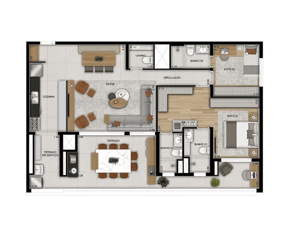 Apartamento, 3 quartos, 90 m² - Foto 3
