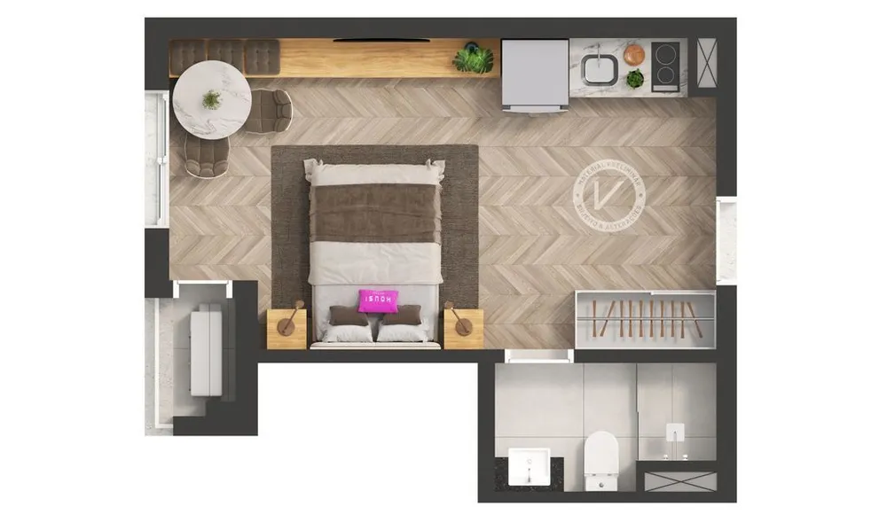 Kitnet-Studio, 24 m² - Foto 1
