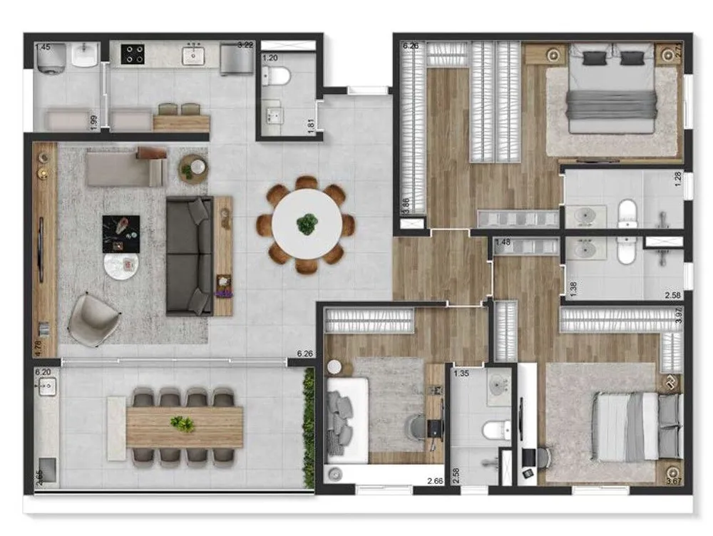 Apartamento, 3 quartos, 177 m² - Foto 12