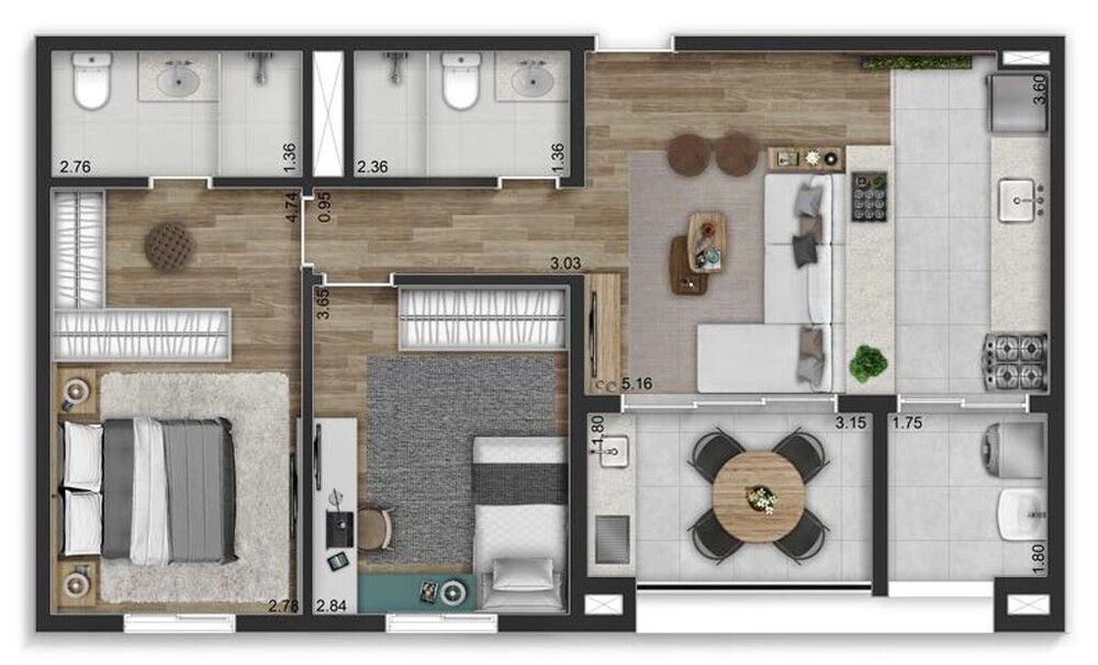 Apartamento, 3 quartos, 177 m² - Foto 3