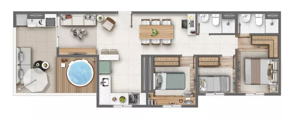 Apartamento à venda com 3 quartos, 127m² - Foto 2