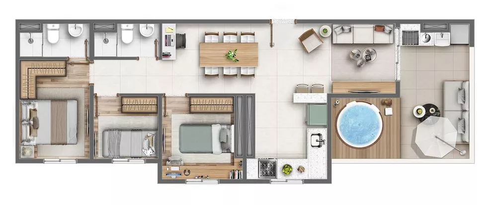 Apartamento à venda com 3 quartos, 127m² - Foto 3