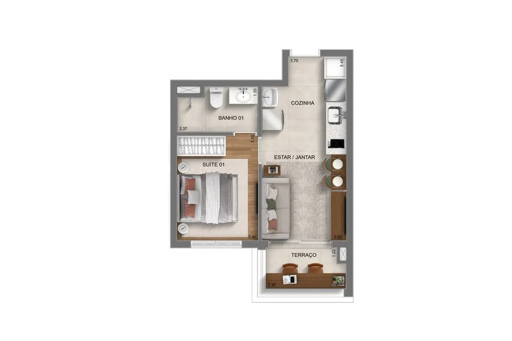 Apartamento, 2 quartos, 57 m² - Foto 4