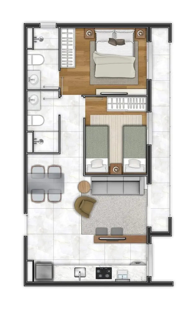 Apartamento, 2 quartos, 58 m² - Foto 6