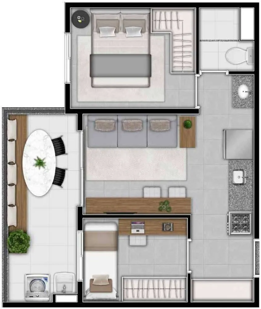 Apartamento, 1 quarto, 36 m² - Foto 12
