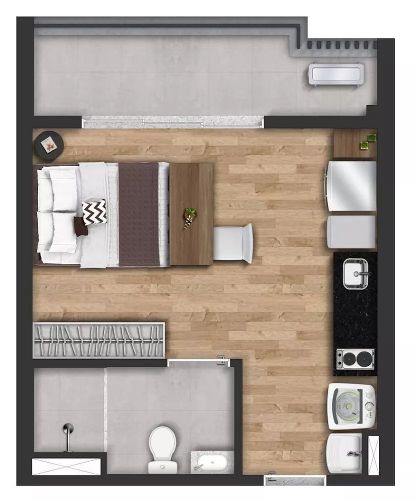 Kitnet-Studio, 30 m² - Foto 10