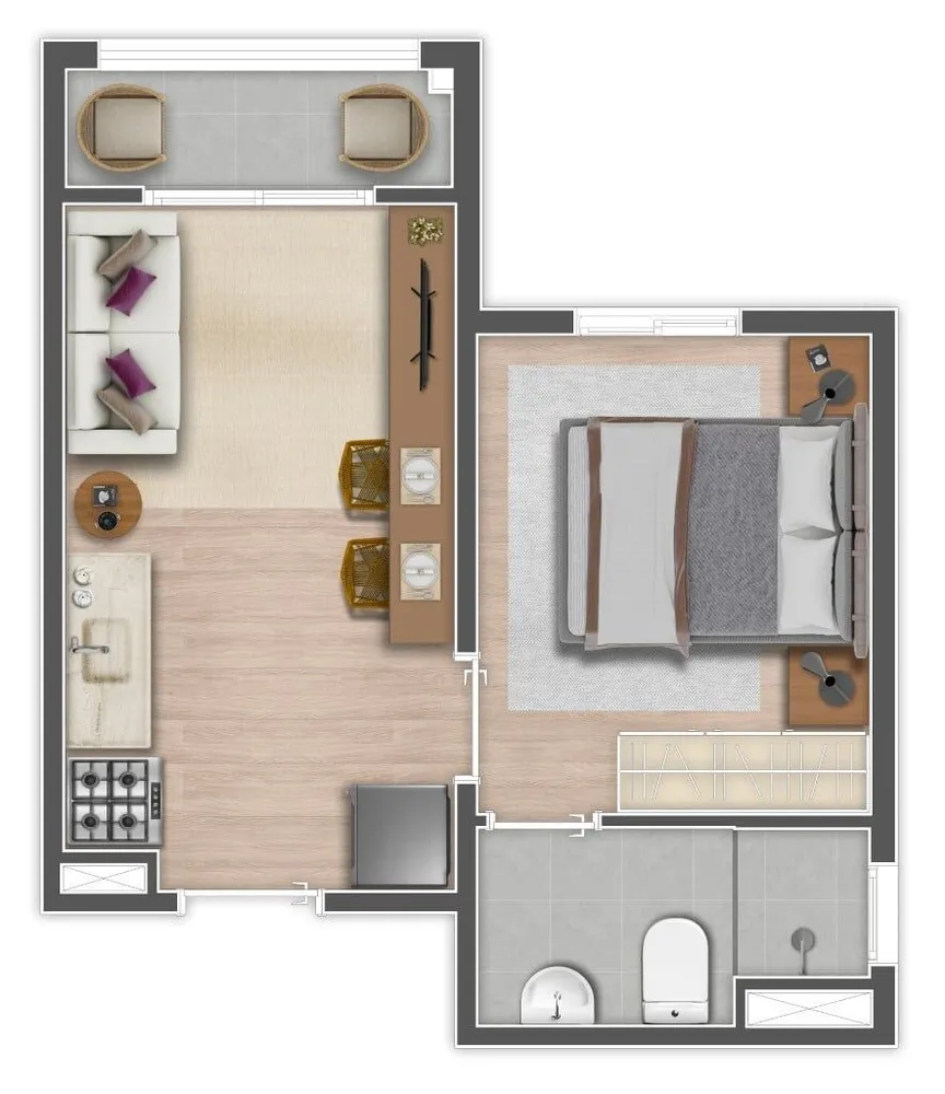 Apartamento, 2 quartos, 42 m² - Foto 7