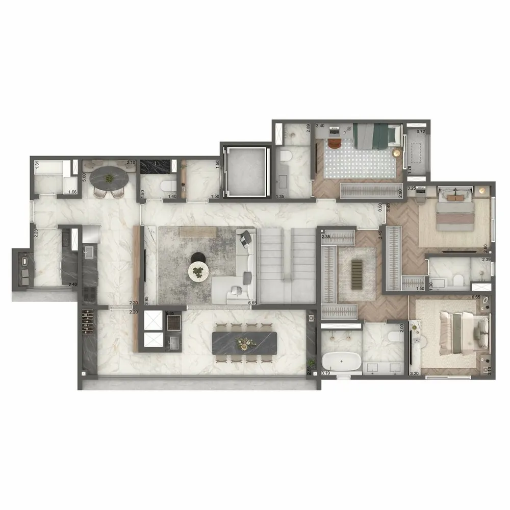 Cobertura, 3 quartos, 265 m² - Foto 3