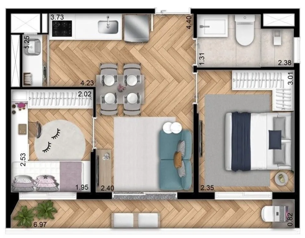 Apartamento, 39 m² - Foto 2