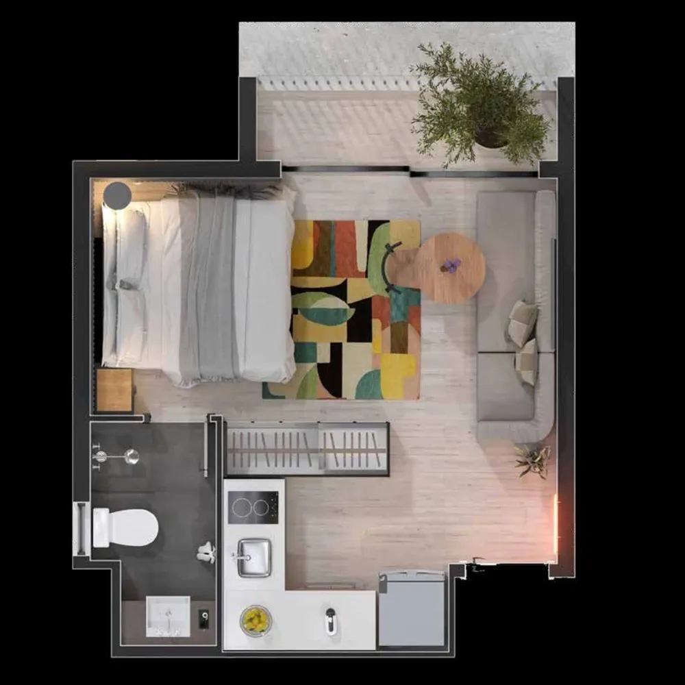Kitnet-Studio, 27 m² - Foto 6