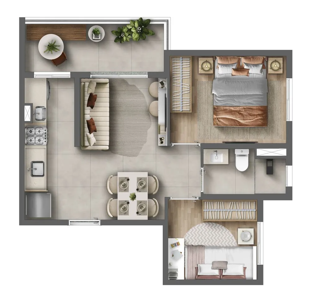 Apartamento, 2 quartos, 35 m² - Foto 4