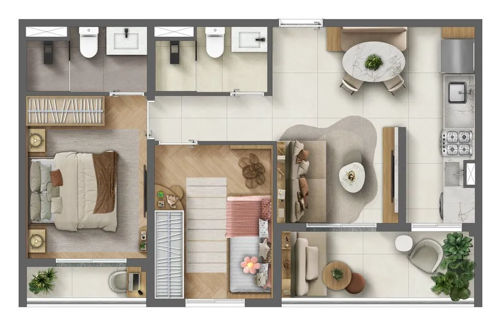 Apartamento, 2 quartos, 35 m² - Foto 1