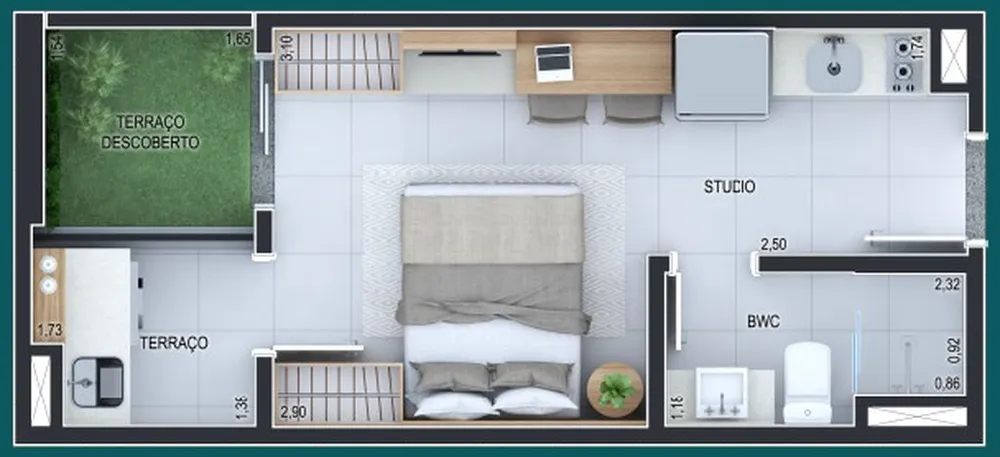 Apartamento, 1 quarto, 31 m² - Foto 12