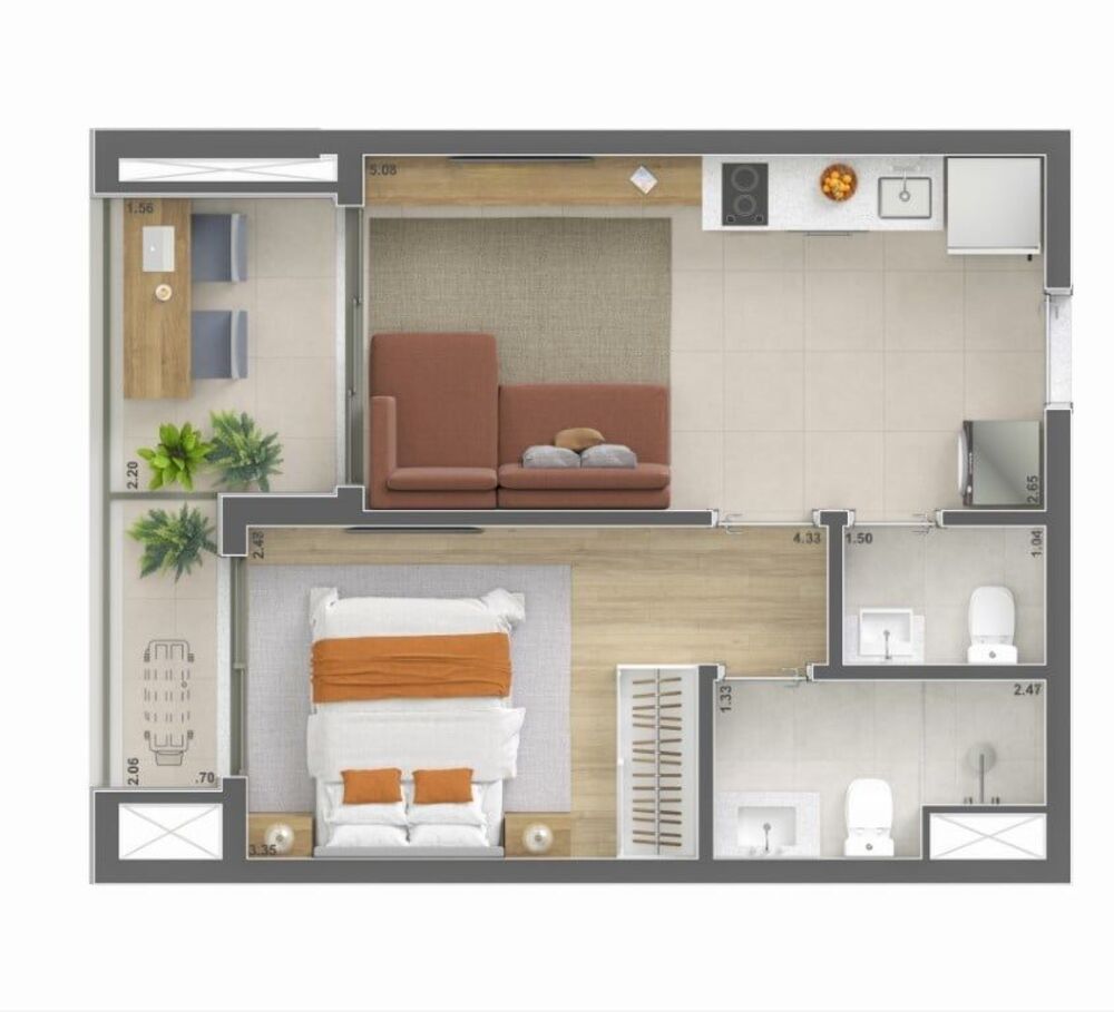 Apartamento, 1 quarto, 58 m² - Foto 18
