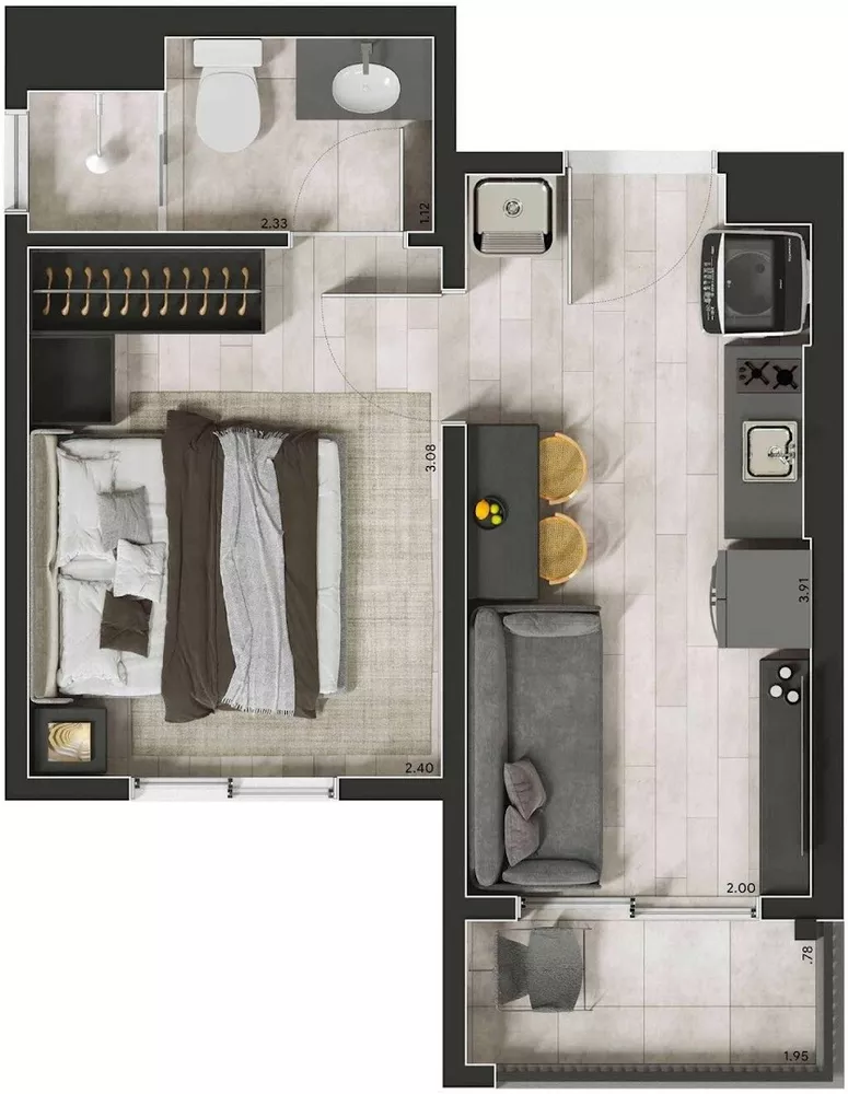 Apartamento, 2 quartos, 36 m² - Foto 8