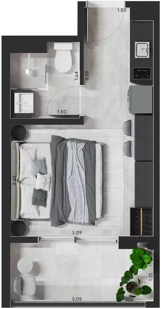 Apartamento, 2 quartos, 36 m² - Foto 7