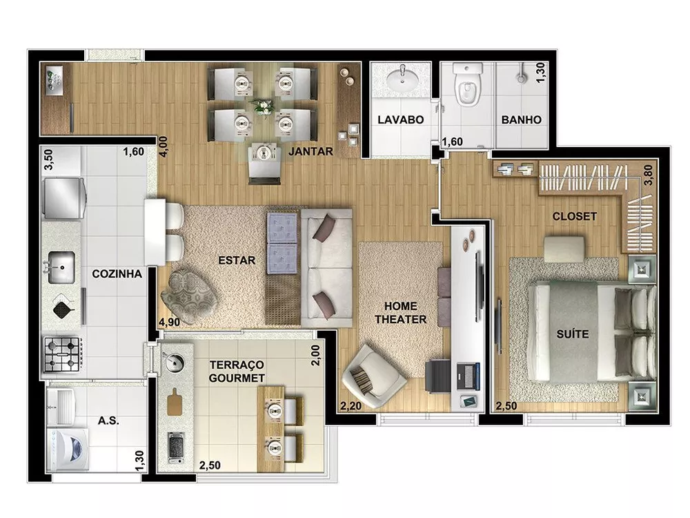 Cobertura, 2 quartos, 117 m² - Foto 3
