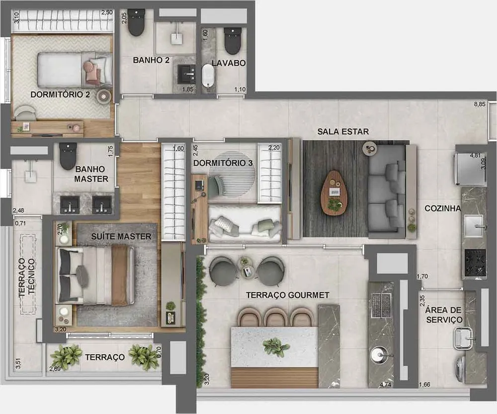 Apartamento, 2 quartos, 70 m² - Foto 10