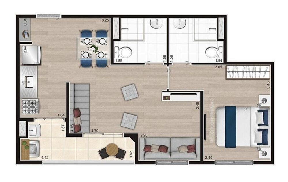 Apartamento, 2 quartos, 49 m² - Foto 9