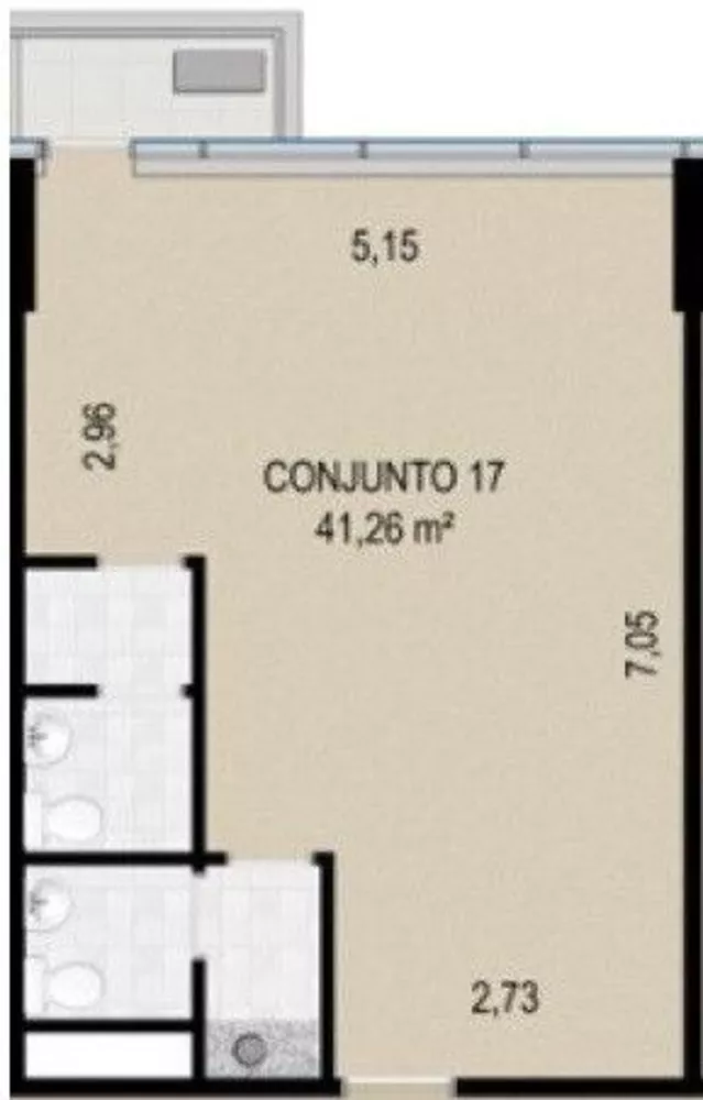 Sala-Conjunto, 42 m² - Foto 3