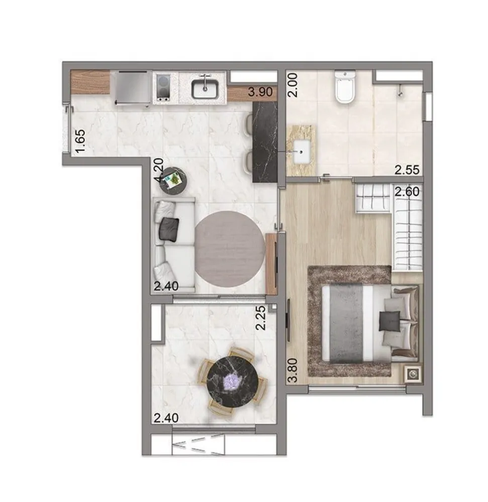 Apartamento, 1 quarto, 72 m² - Foto 6