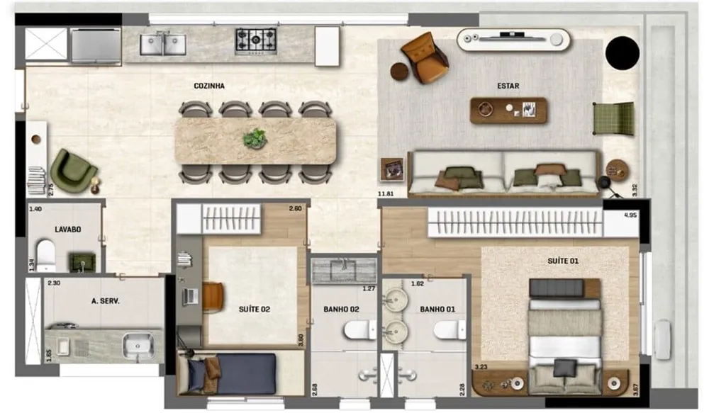 Apartamento, 2 quartos, 156 m² - Foto 9