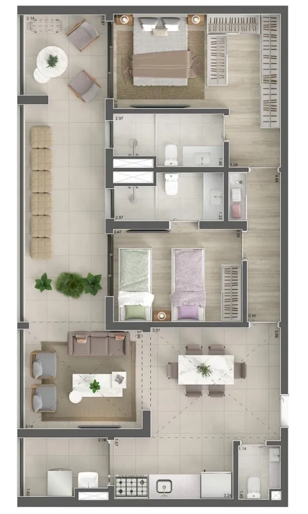 Cobertura, 2 quartos, 148 m² - Foto 6